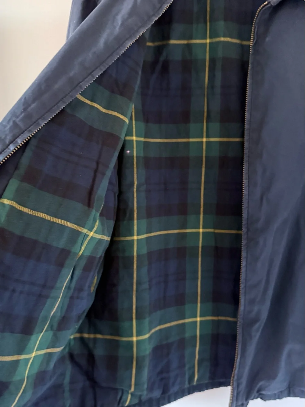 Vintage Polo Ralph Lauren Harrington Jacket Men M Plaid Lined Cotton Twill Pony